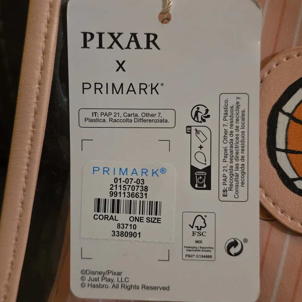 Primark Lucky Fin Fish Bag - Peach and Clear